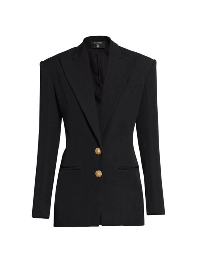 BALMAIN Two-button Fitted Blazer Jacket In Black Product Image