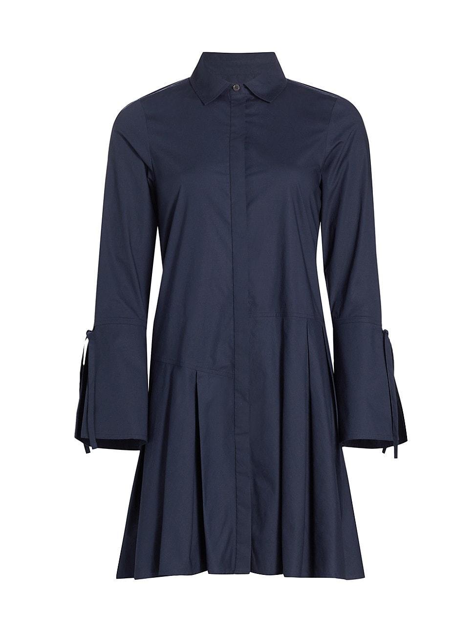 Womens Andrea Pleated Cotton Shirtdress Product Image