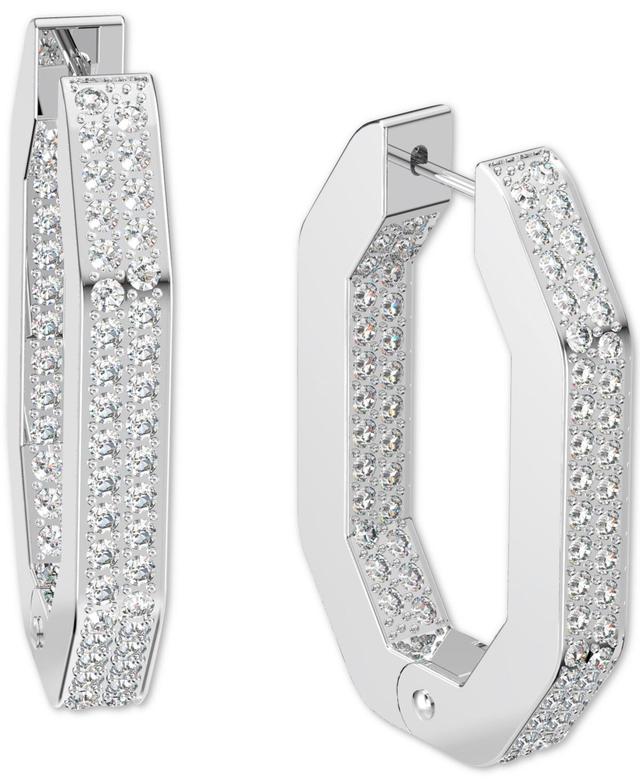 Swarovski Dextera Medium Pav Hexagonal Hoop Earrings Product Image