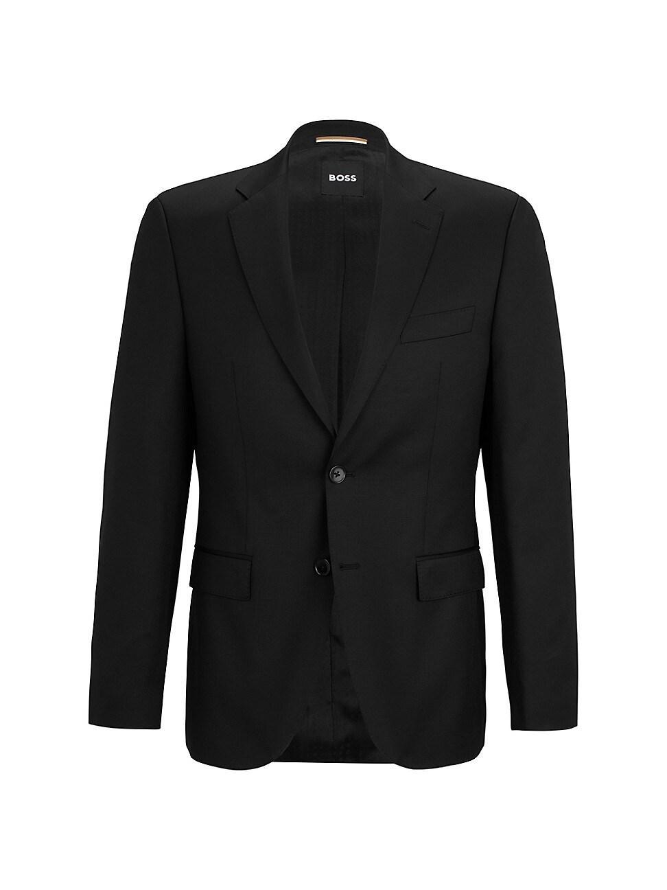 Mens Single-Breasted Jacket in Virgin-Wool Serge Product Image