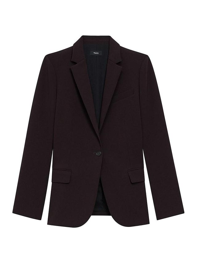 Womens Staple Classic Crepe Single-Button Blazer Product Image