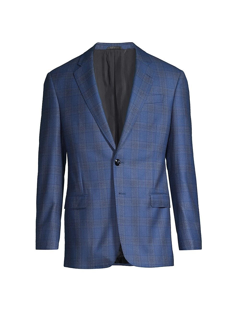 Mens Plaid Wool-Cashmere Sport Coat Product Image