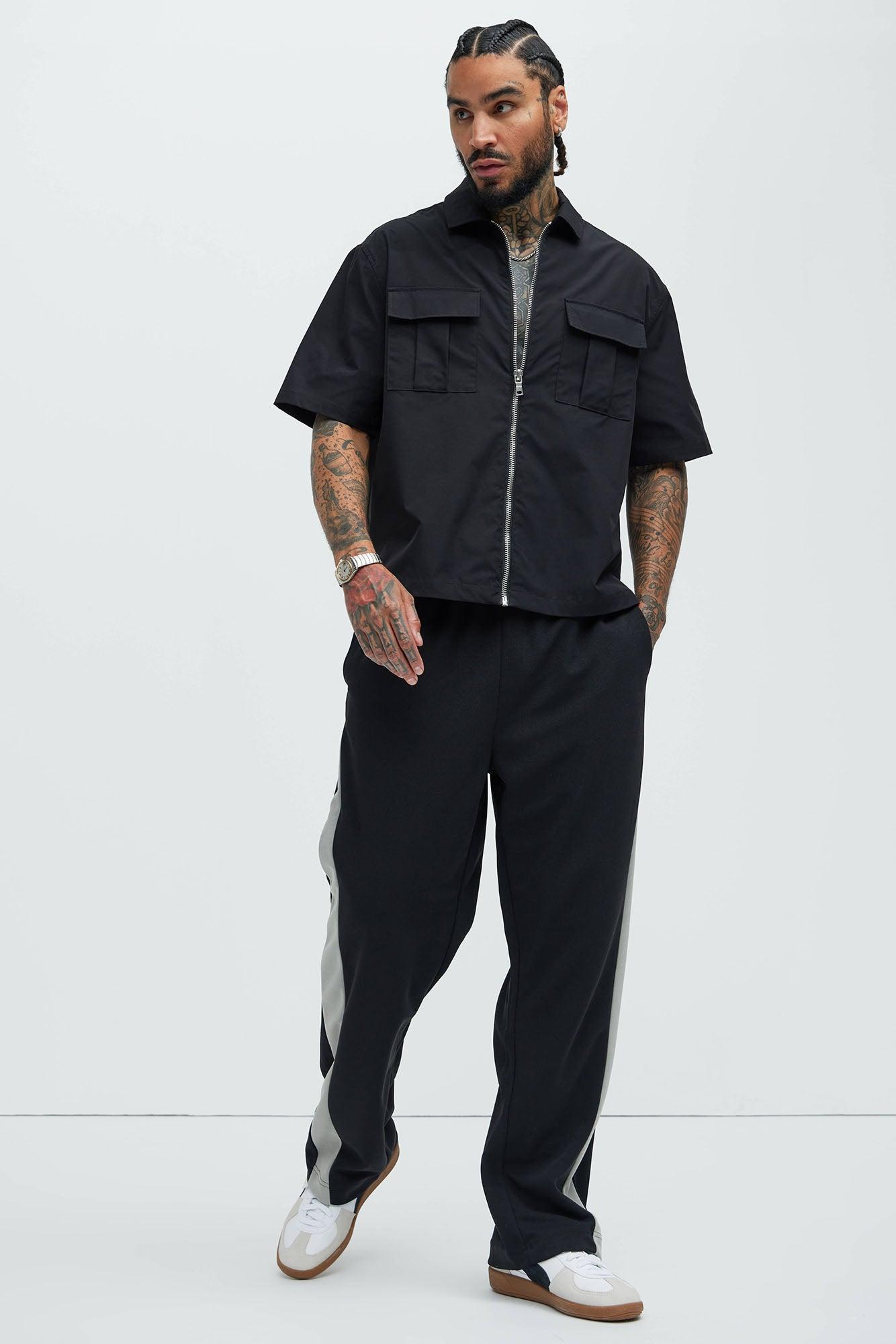 Hopper Relaxed Track Pants - Black Product Image