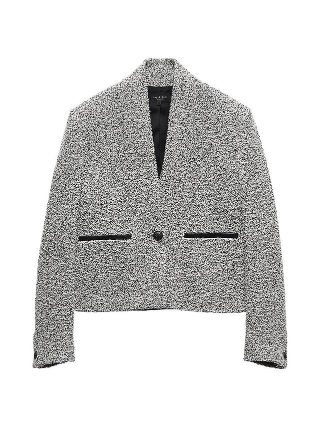 Womens Pippa Tweed Collarless Blazer Product Image