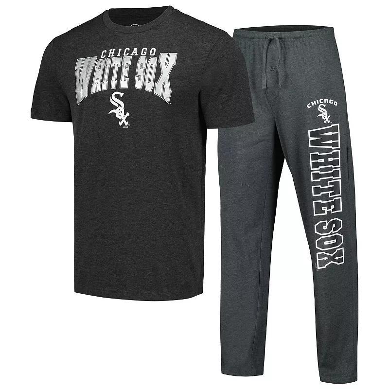 Mens Concepts Sport Charcoal Chicago White Sox Meter T-shirt and Pants Sleep Set - Charcoal Product Image