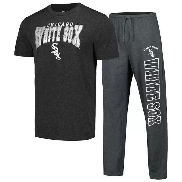 Mens Concepts Sport Charcoal/Black Chicago White Sox Meter T-Shirt & Pants Sleep Set Product Image