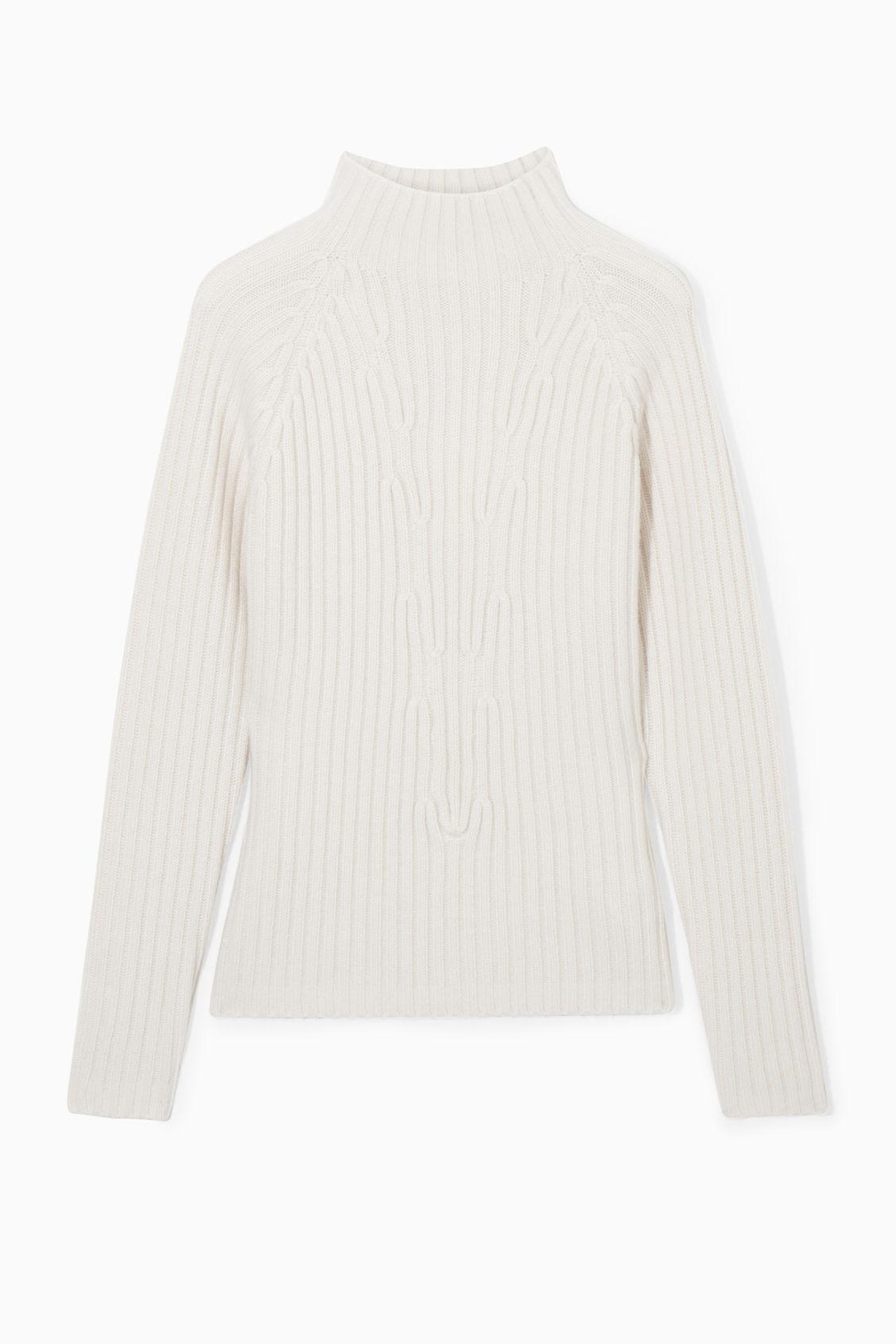 RIBBED PURE CASHMERE TURTLENECK SWEATER product image