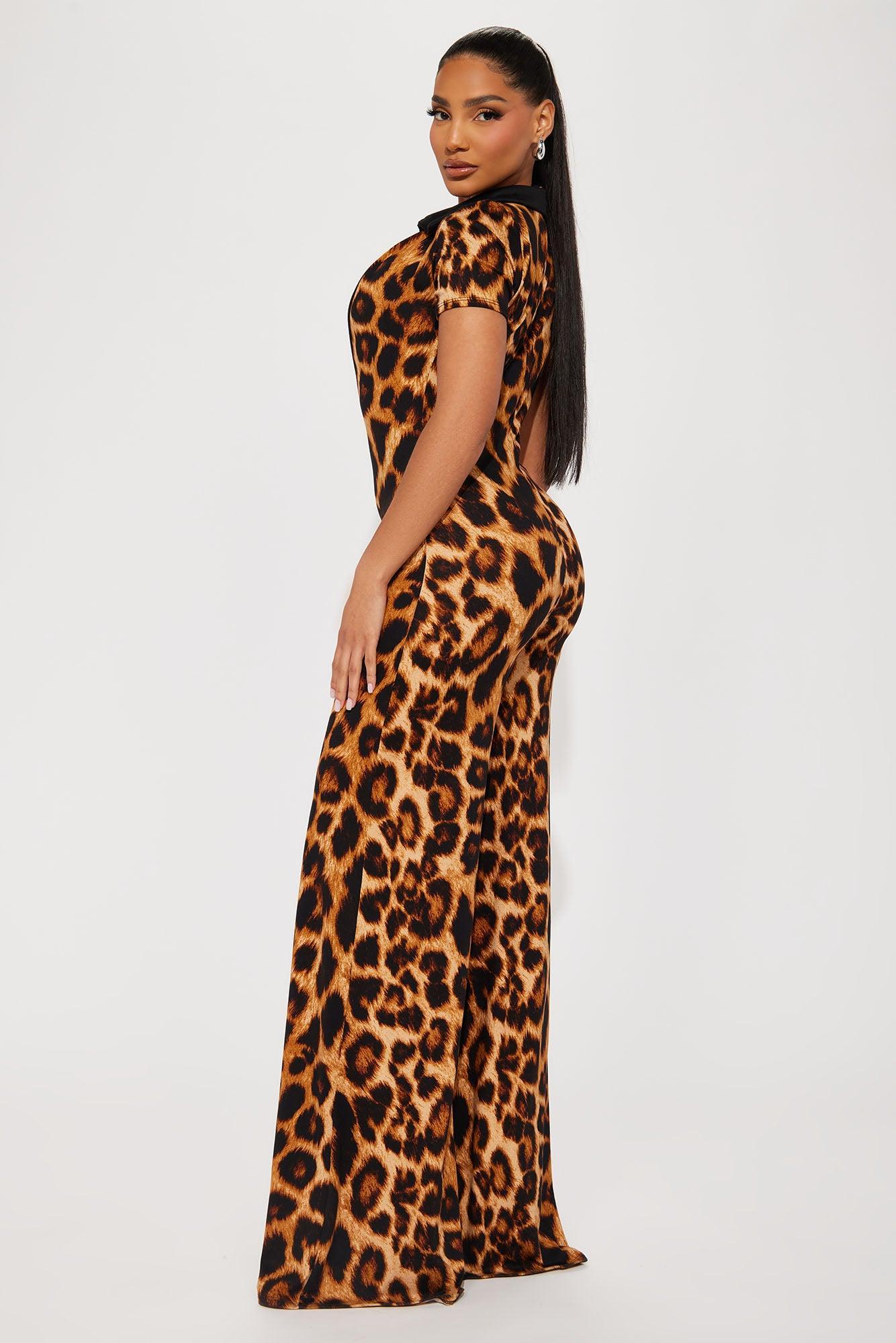 Always Catty Jumpsuit Set - Brown/combo Product Image