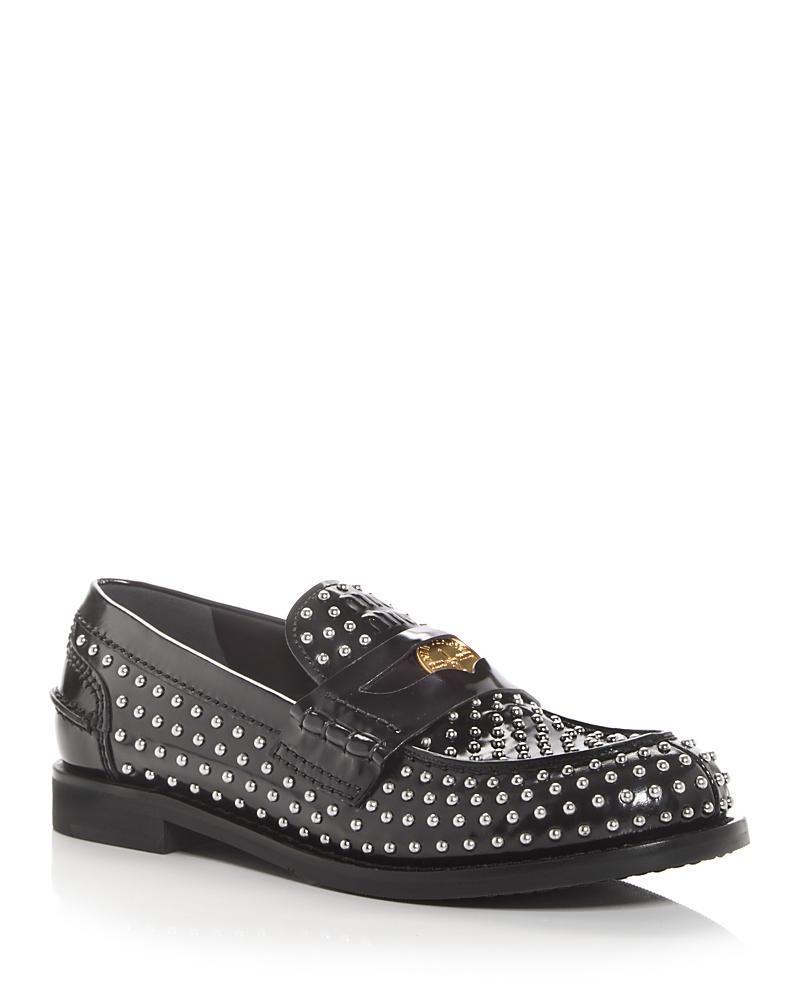 Miu Miu Womens Studded Penny Loafers product image