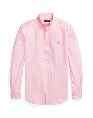 POLO RALPH LAUREN Custom Fit Stretch Poplin Shirt Man Shirt Pink Size Xxl Cotton, Elastane Product Image