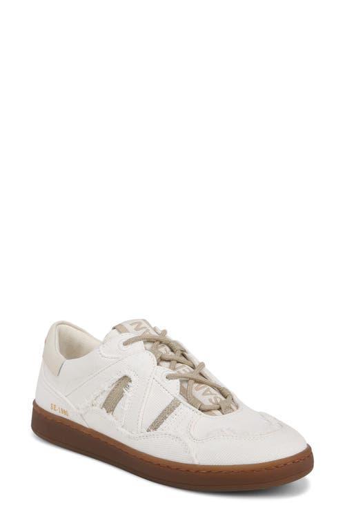 Sam Edelman Jayne Lace Up Sneaker White/Stone Grey Fabric Product Image