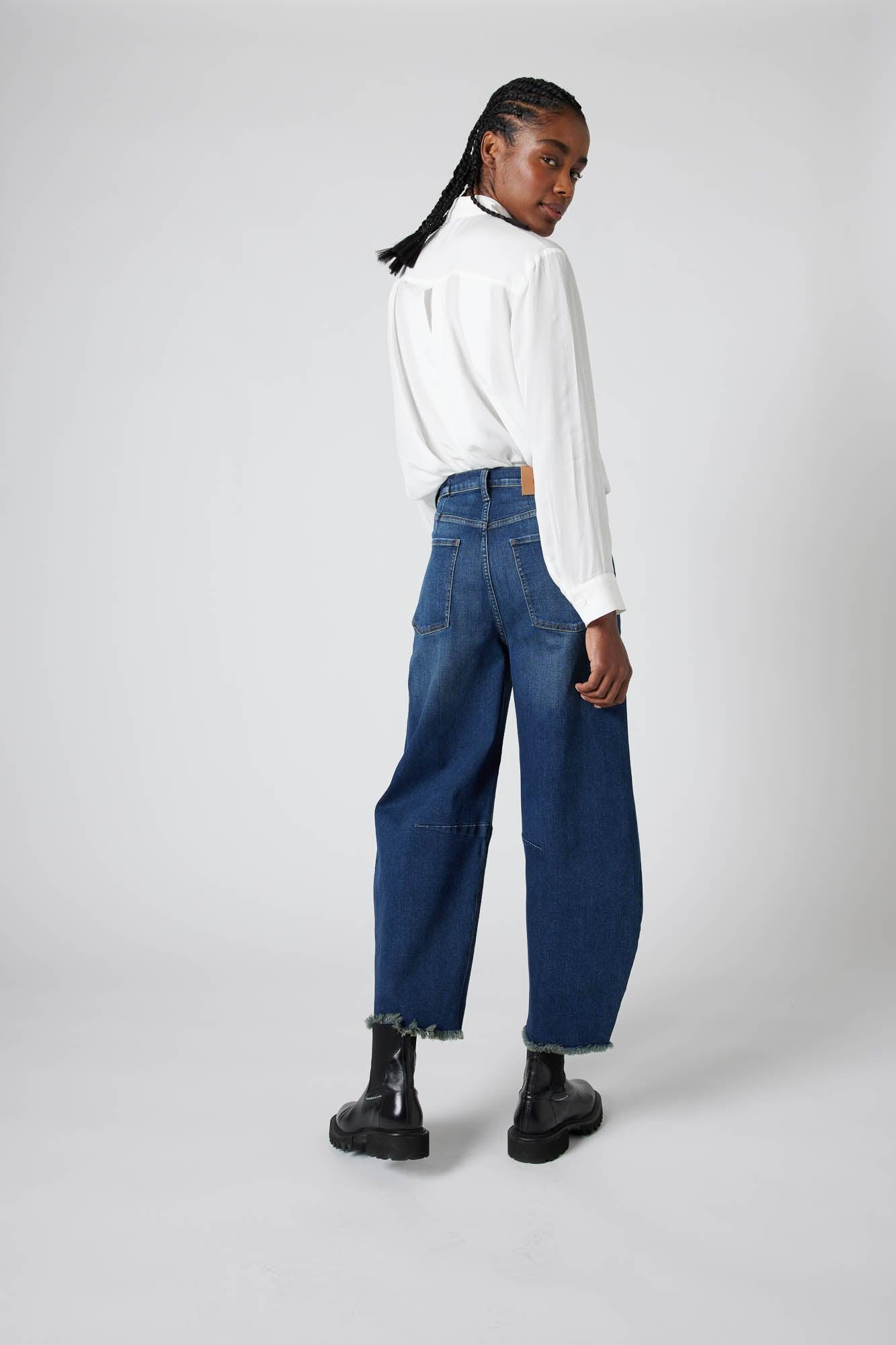 Fearless Wide Leg Denim Pants Product Image