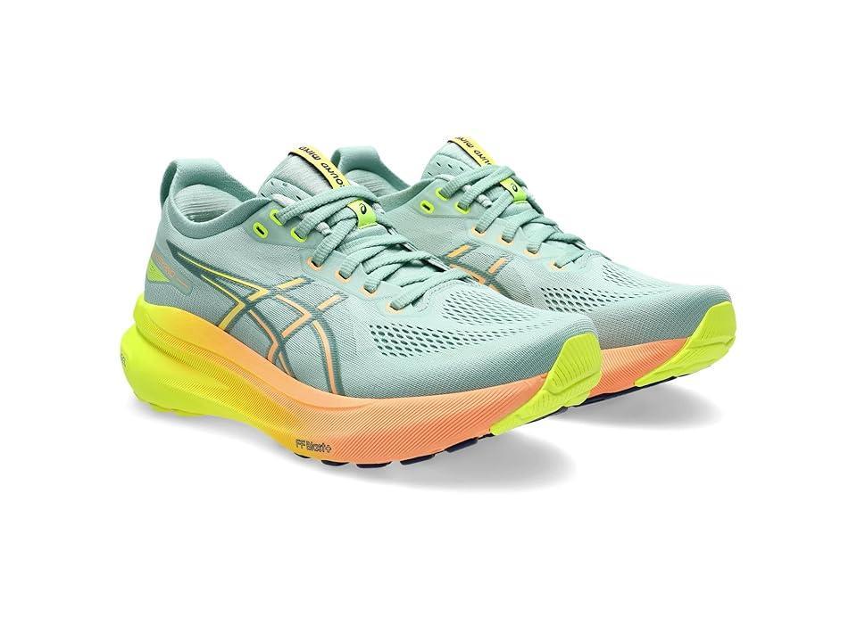 ASICS Women's GEL-Kayano 31 Paris (Light Celadon/Safety Yellow) Women's Running Shoes Product Image