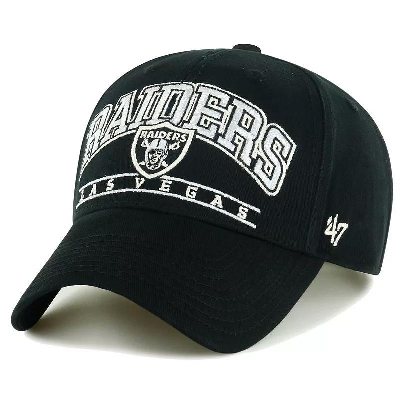 Mens 47 Brand Black Las Vegas Raiders Fletcher Mvp Adjustable Hat Product Image