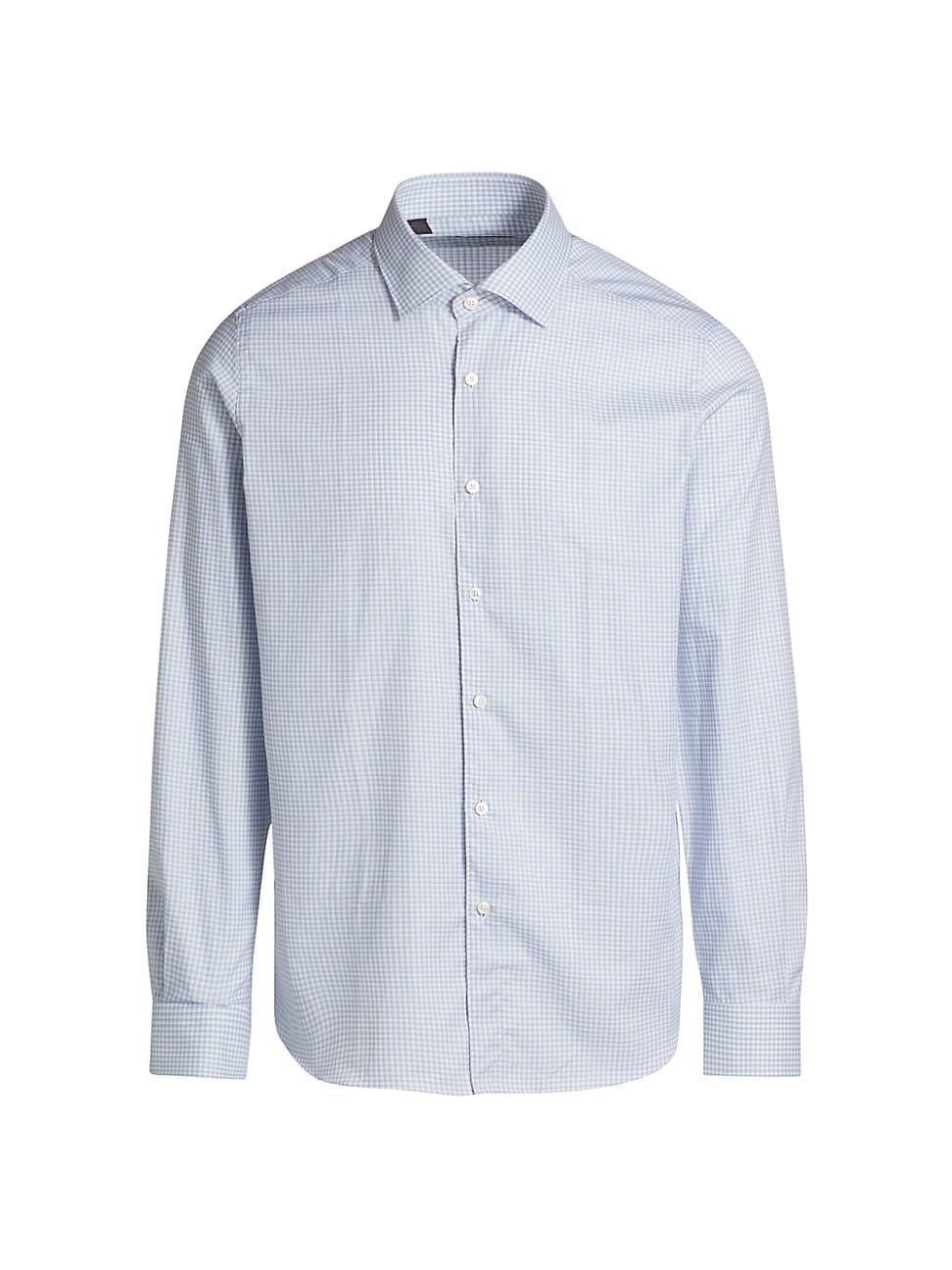 Mens COLLECTION Check Cotton Long-Sleeve Shirt Product Image