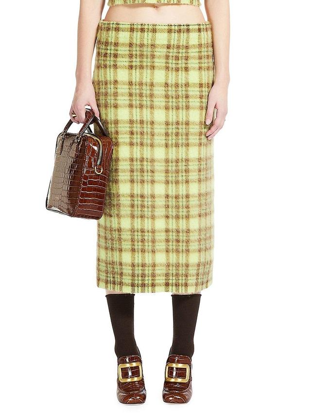 Womens Plaid Knit Skirt Product Image