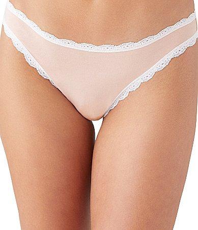 b.temptd by Wacoal Inspired Eyelet Stretch Lace Trim Thong Product Image