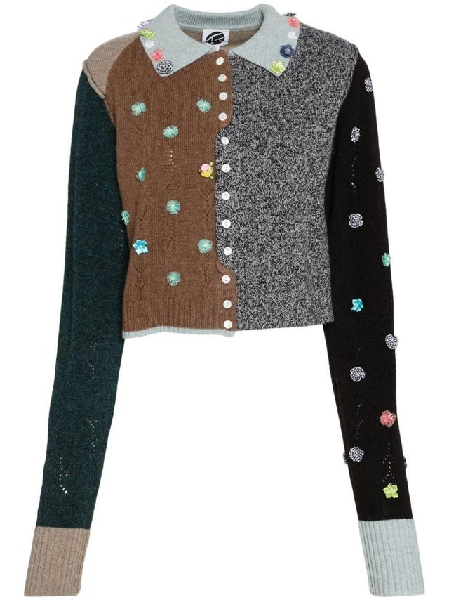 panelled cardigan Product Image