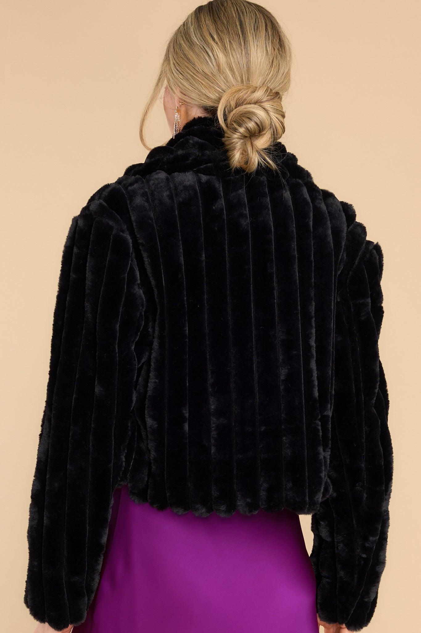 Angel Heart Black Faux Fur Jacket Product Image