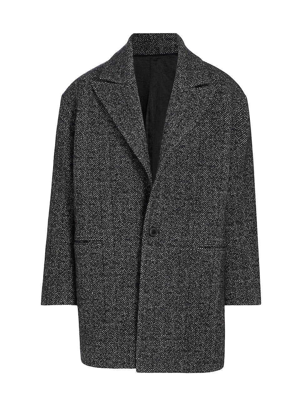 Mens Amherst Herringbone Wool Coat Product Image