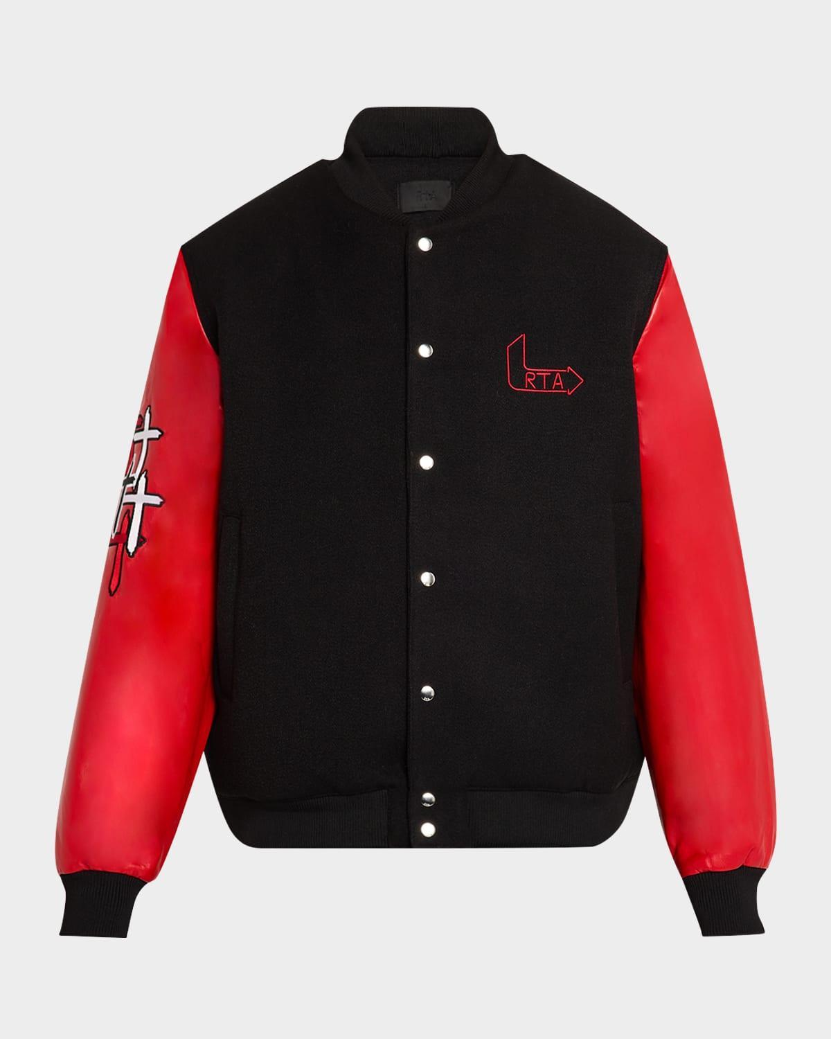 Men's Marty Flame Logo Varsity Jacket Product Image