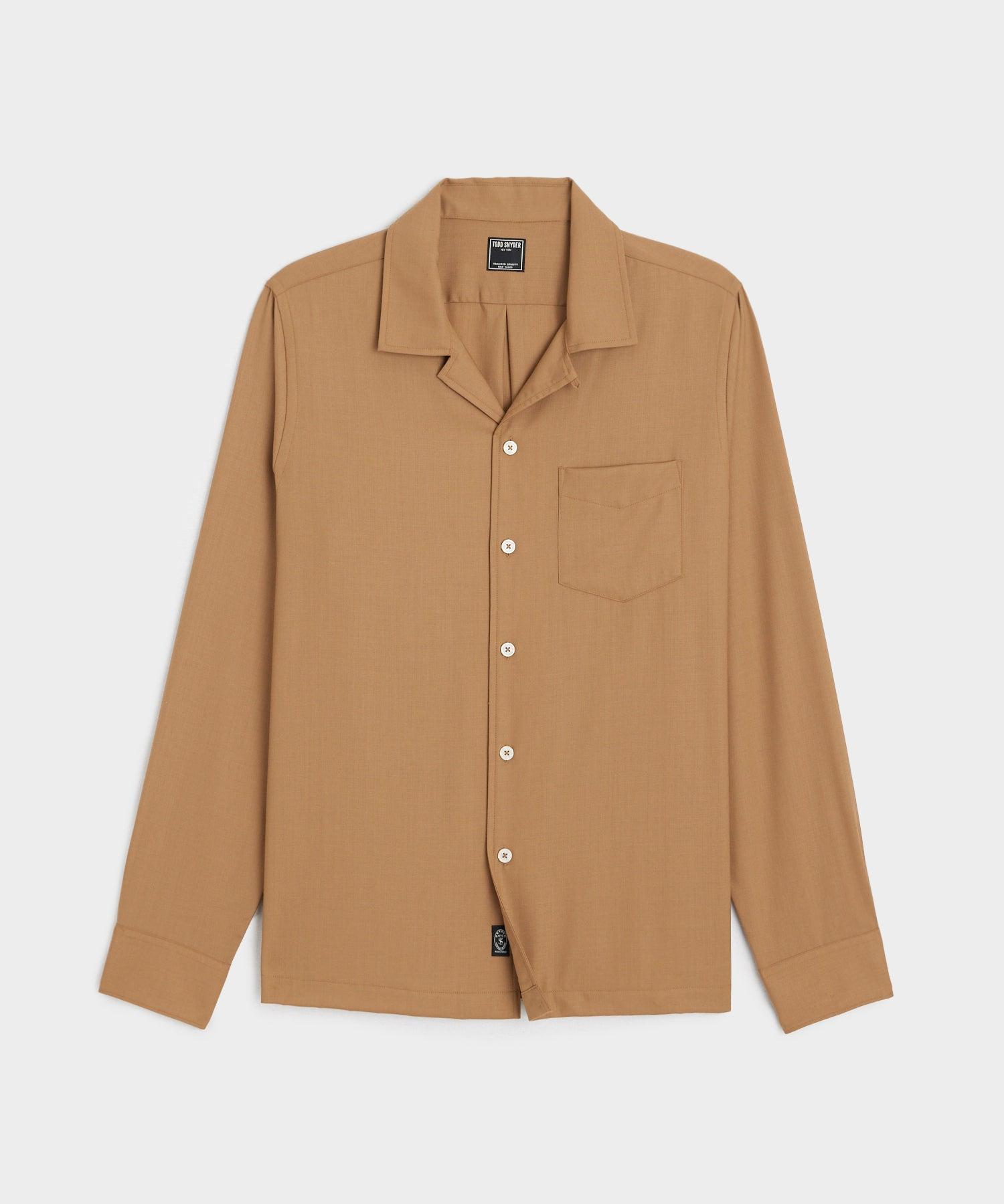 Merino Hollywood Shirt in Khaki Product Image