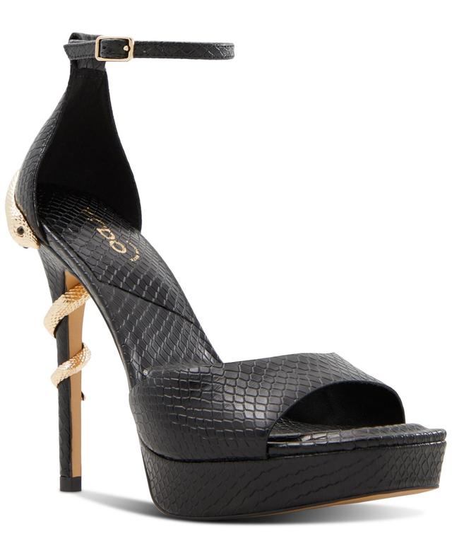 Aldo Womens Medusa Two-Piece Snake Stiletto Sandals Product Image