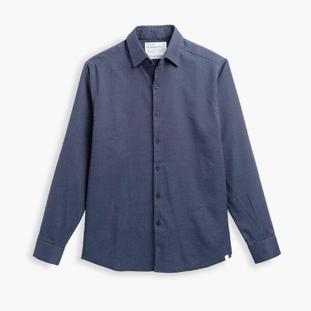 Navy Mini Dash Grid Men's AeroZero° Dress Shirt Product Image