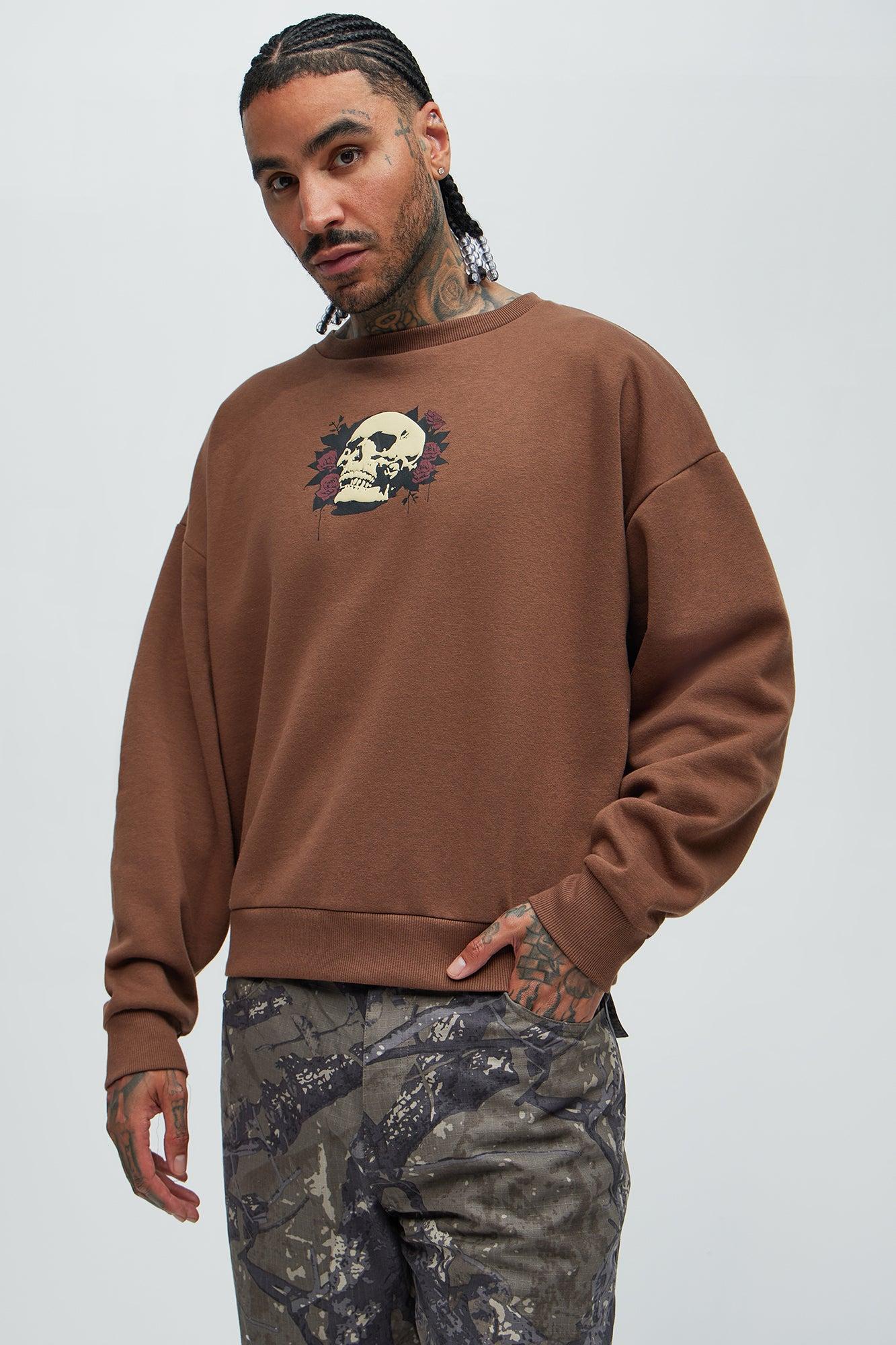 Not For Everyone Crew Neck Sweater - Brown Product Image