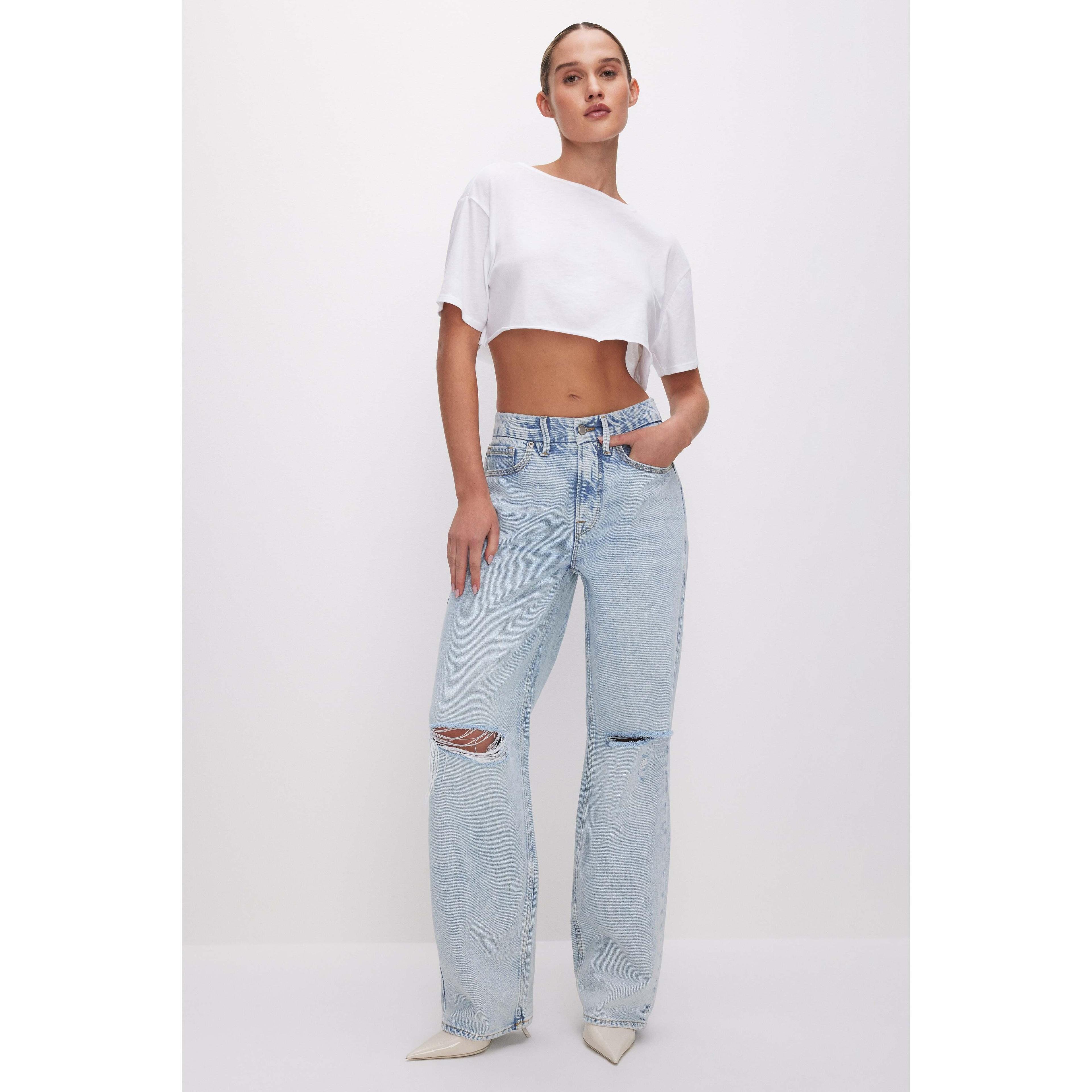 Womens Good 90s Jeans | Blue, Size 0 | Good American by Khlo Kardashian Product Image