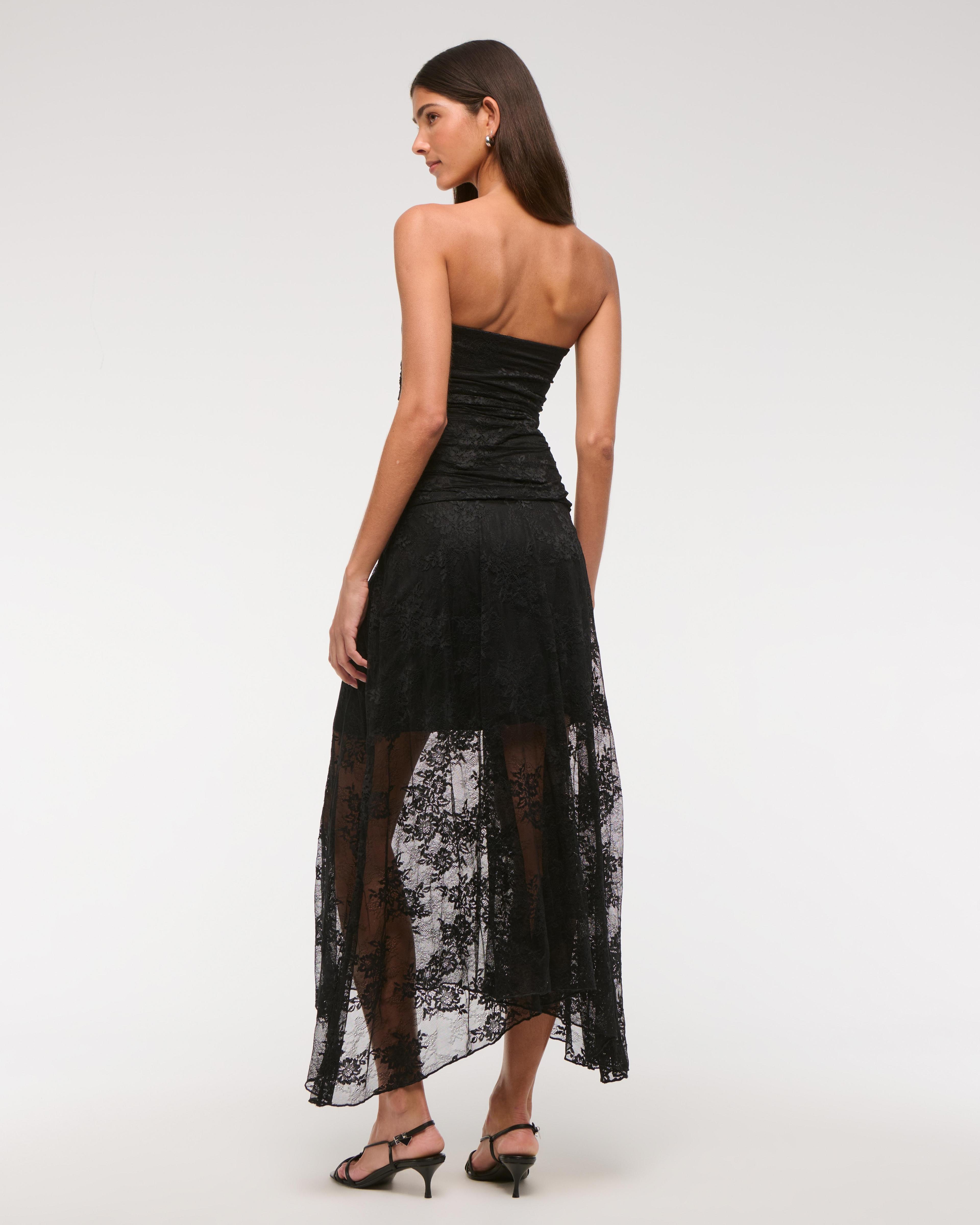 Strapless Lace Midi Dress Product Image