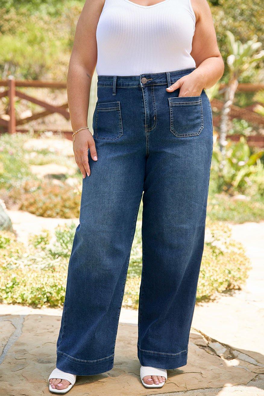 Westport Patch Pocket High Rise Sailor Jeans - Plus Product Image