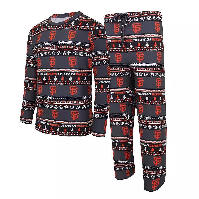 Mens Concepts Sport San Francisco Giants Knit Ugly Sweater Long Sleeve Top & Pants Set Product Image