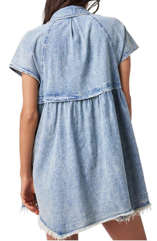 Ronnie Denim Mini Shirtdress In Multi Product Image