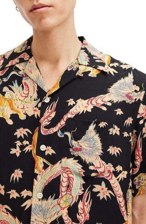 Dragon Relaxed Fit Printed Shirt In Agent Black Product Image