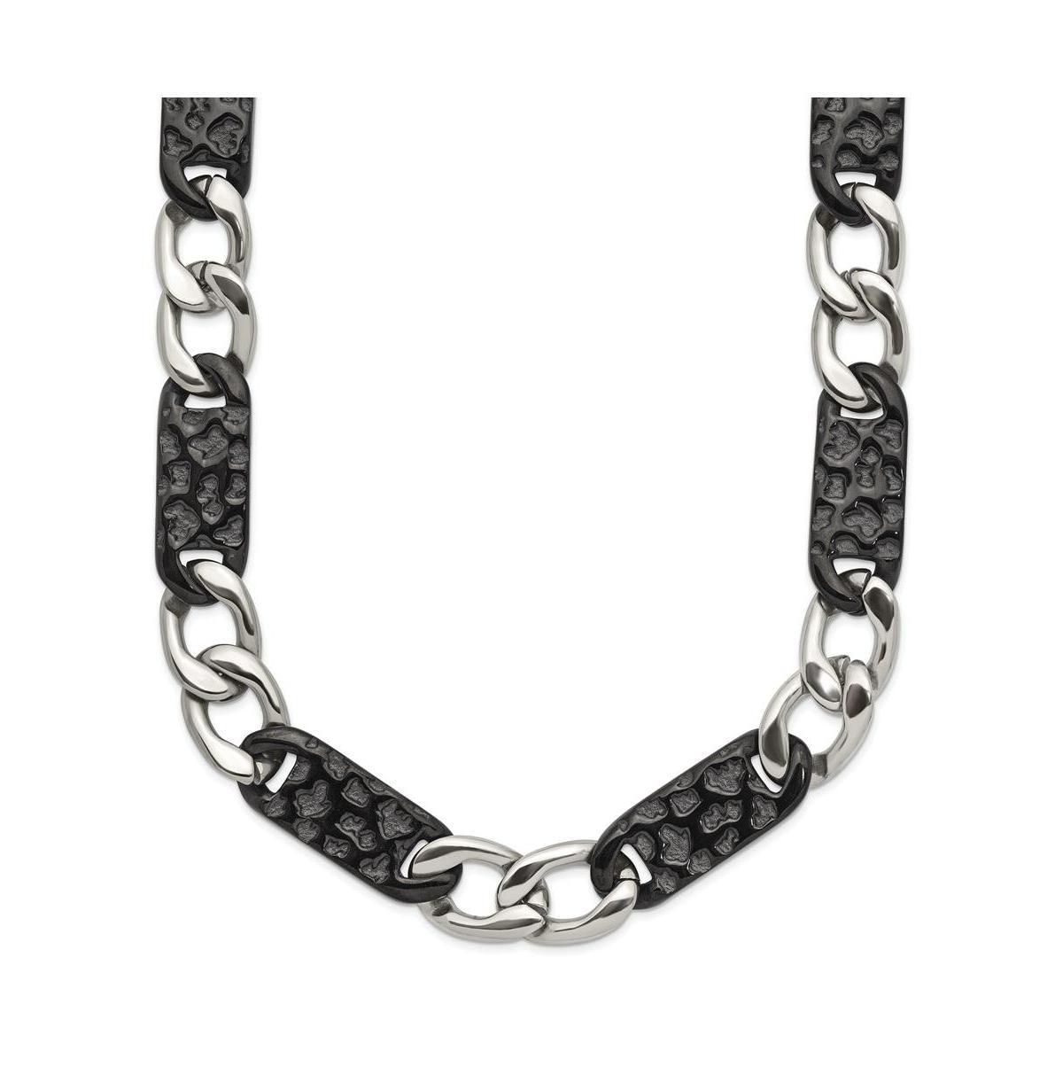 Chisel Stainless Steel Polished Black Ip-plated Link 24 inch Necklace Product Image