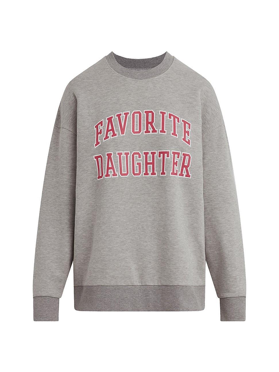 Womens Collegiate Oversized Logo Cotton-Blend Sweatshirt Product Image