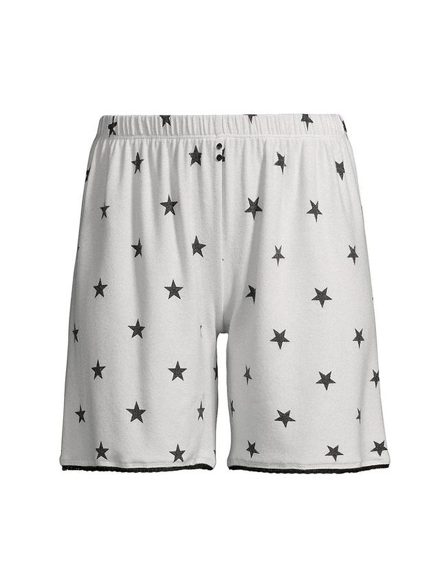 Womens River Scallop-Trim Star Sweat Shorts Product Image