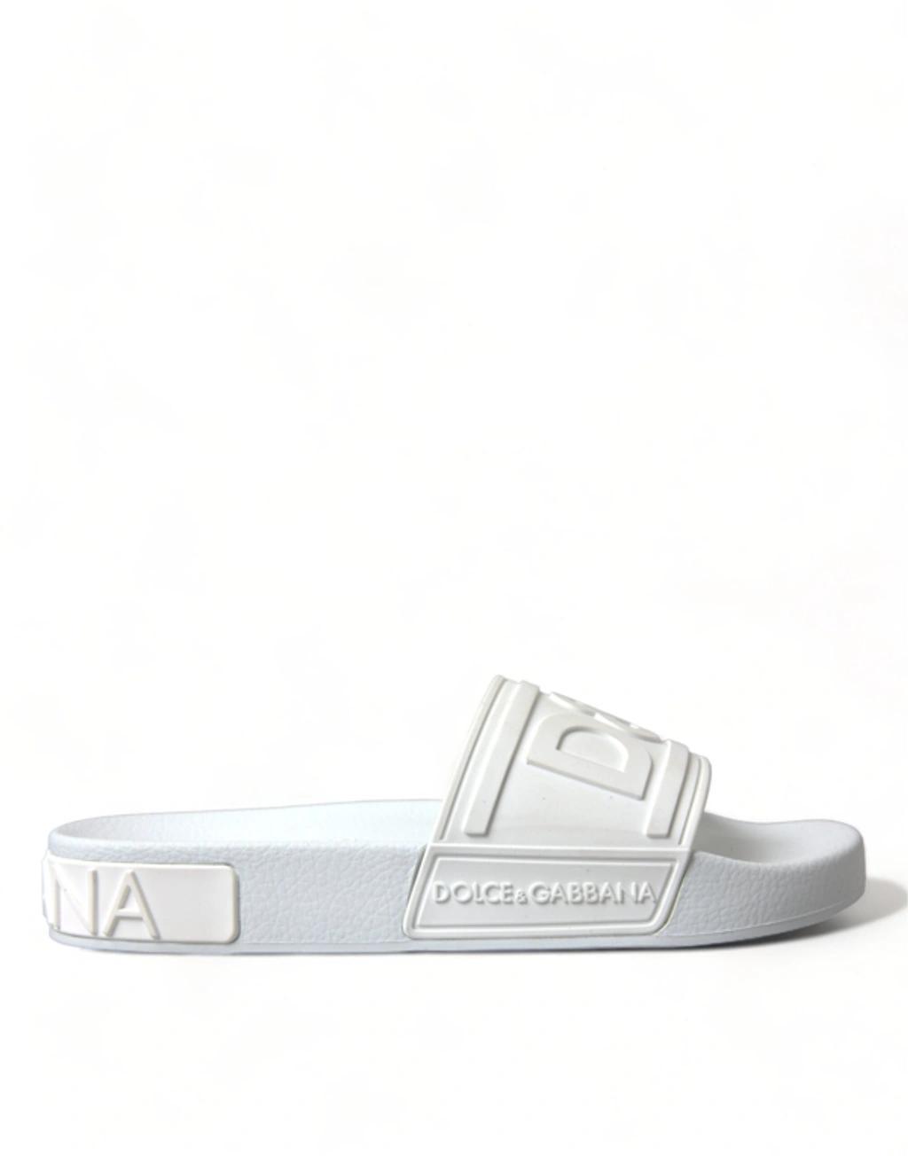 White Rubber Sandals Slides Beachwear Shoes product image