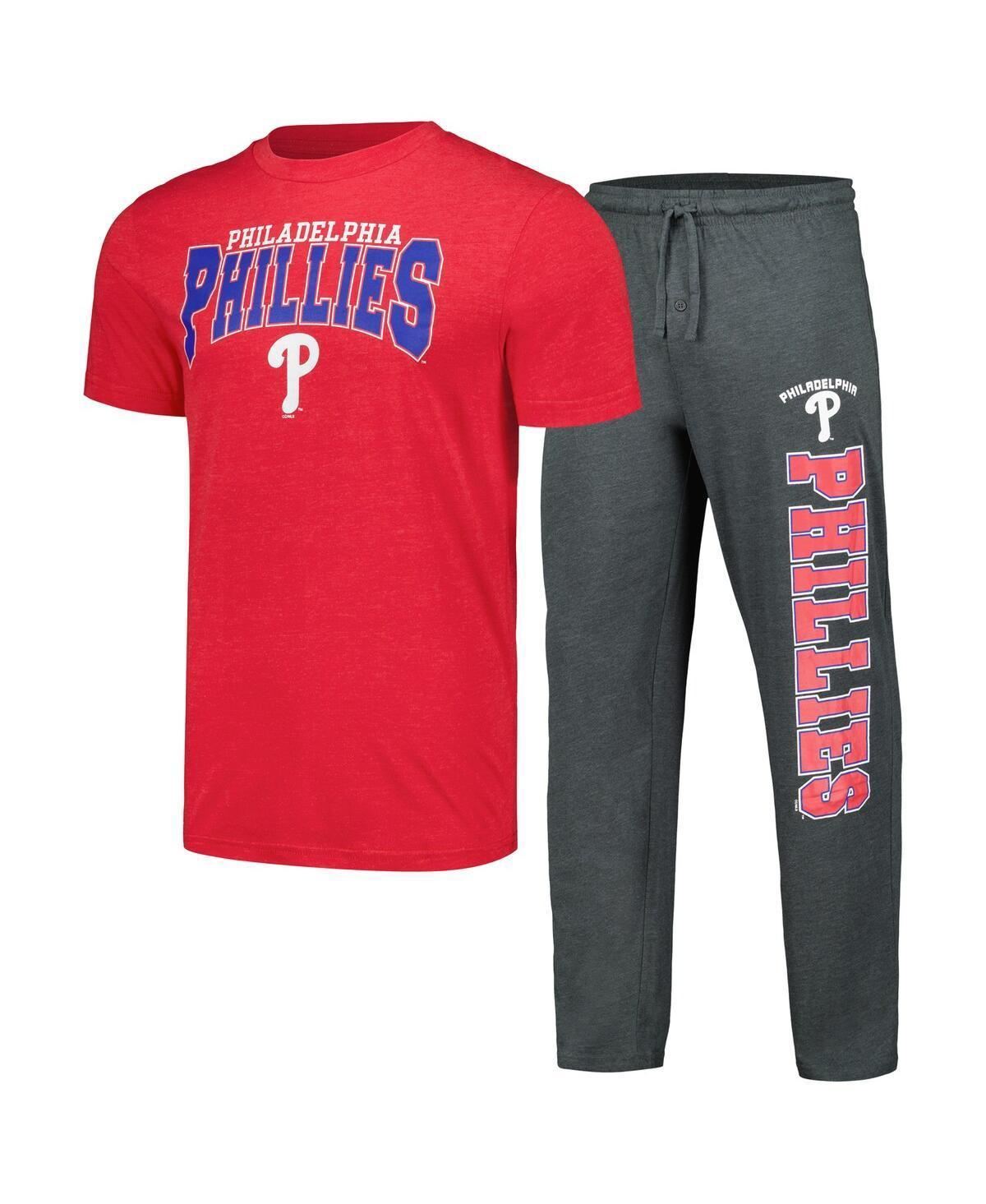 Mens Concepts Sport Charcoal Philadelphia Phillies Meter T-shirt and Pants Sleep Set - Charcoal Product Image