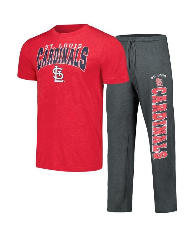 Mens Concepts Sport Charcoal St. Louis Cardinals Meter T-shirt and Pants Sleep Set - Charcoal Product Image