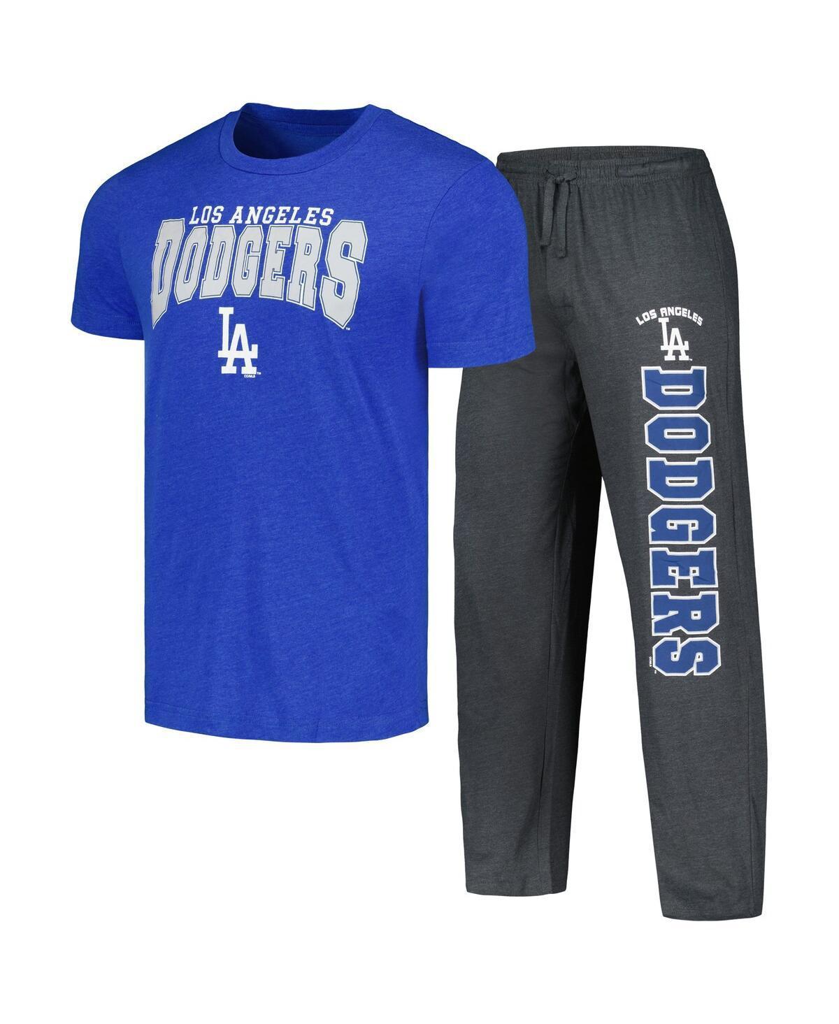 Mens Concepts Sport Charcoal Los Angeles Dodgers Meter T-shirt and Pants Sleep Set - Charcoal Product Image