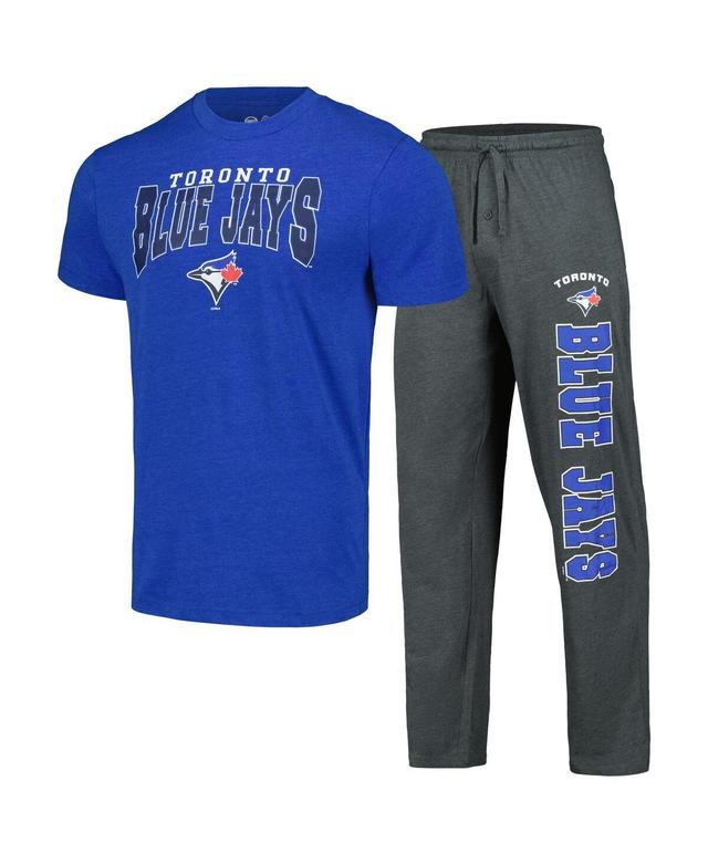 Mens Concepts Sport Charcoal Toronto Blue Jays Meter T-shirt and Pants Sleep Set - Charcoal Product Image