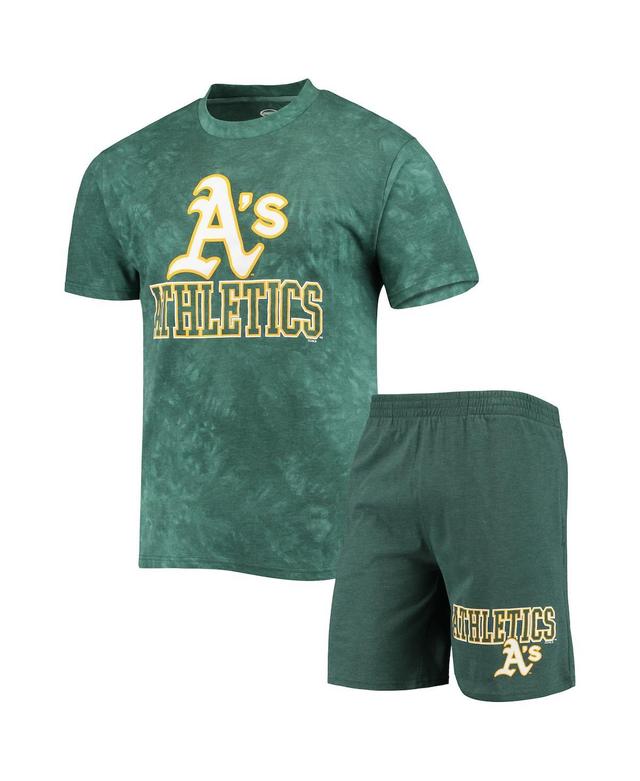 Mens Concepts Sport Green Oakland Athletics Billboard T-shirt and Shorts Sleep Set Product Image