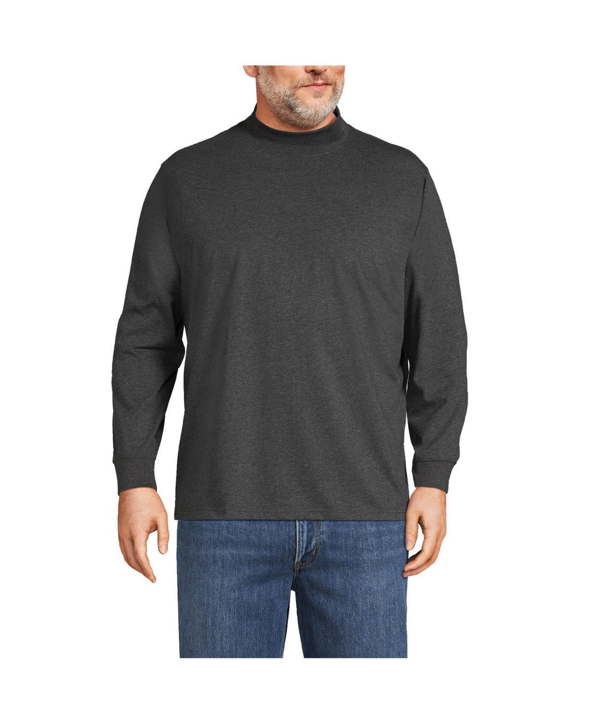 Big & Tall Lands End Super-T Classic-Fit Mock Turtleneck, Mens Product Image