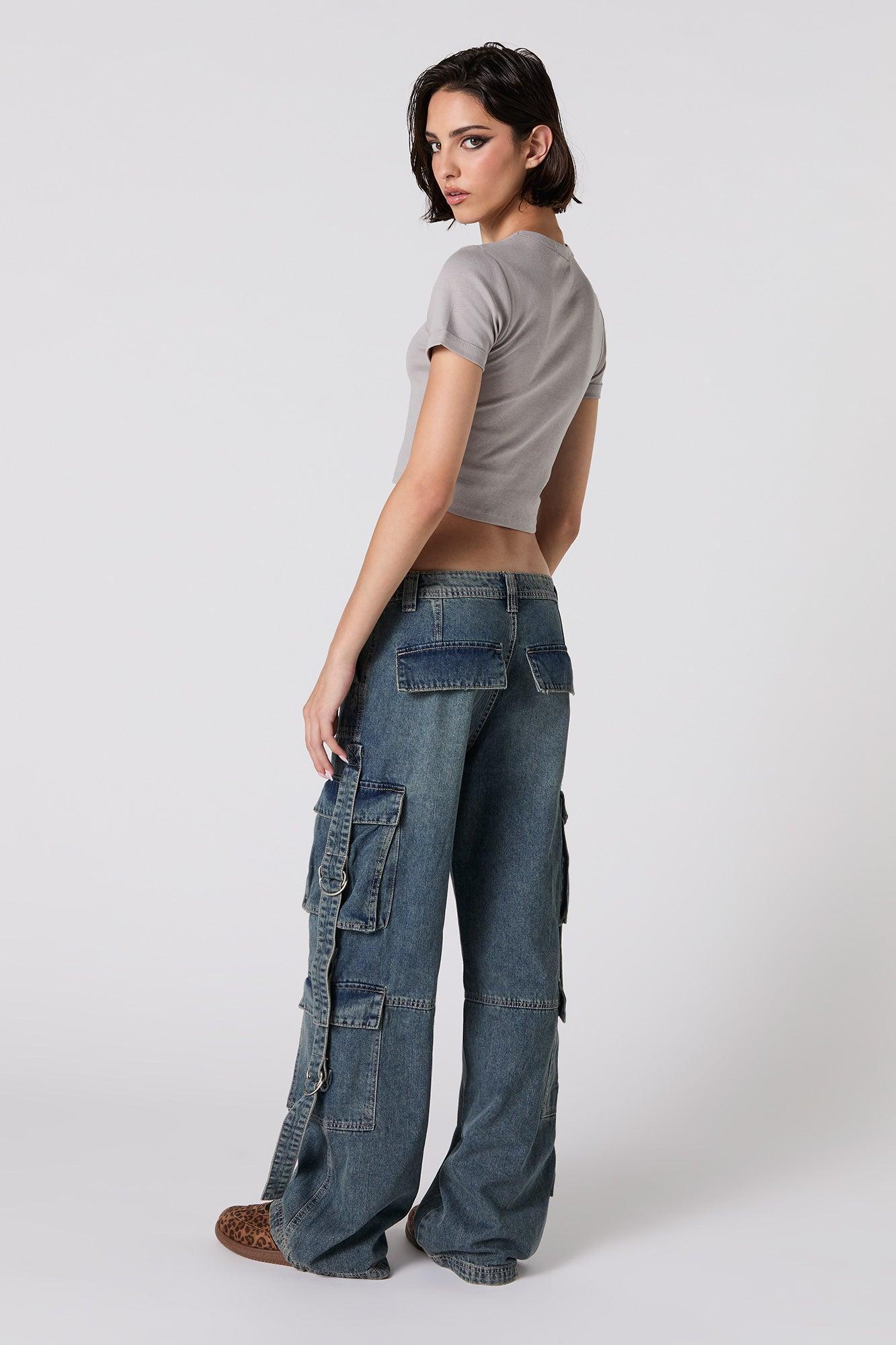 Mid Rise Utility Cargo Jean Female Product Image