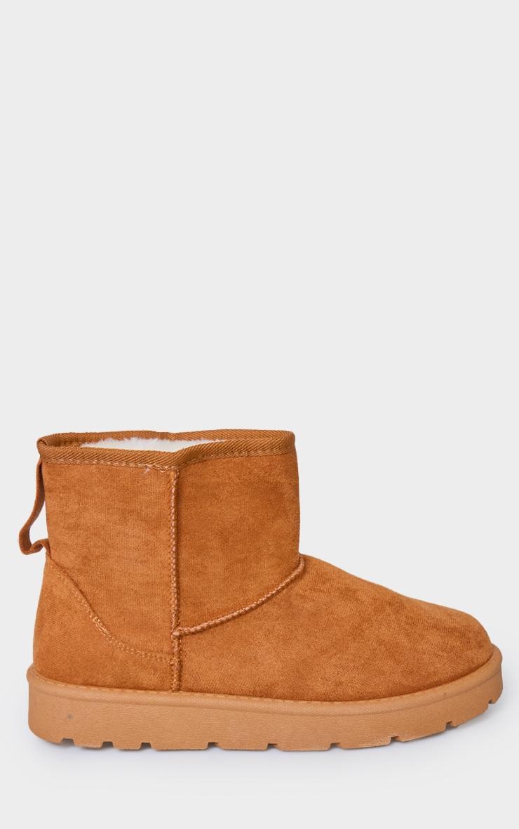 Chestnut Faux Suede Cleated Ankle Boots Product Image