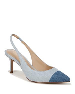 Veronica Beard Womens Liliana Denim Slip On Slingback Pumps Product Image