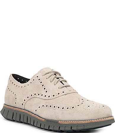 Cole Haan Mens ZERGRAND Remastered Wingtip Suede Oxfords Product Image