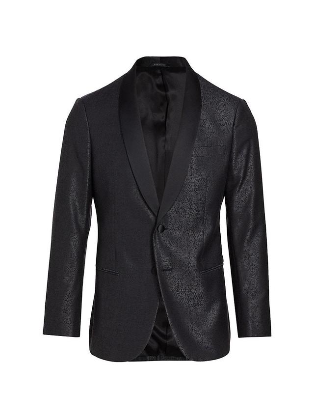 Mens Digital Print Wool & Silk Blazer Product Image